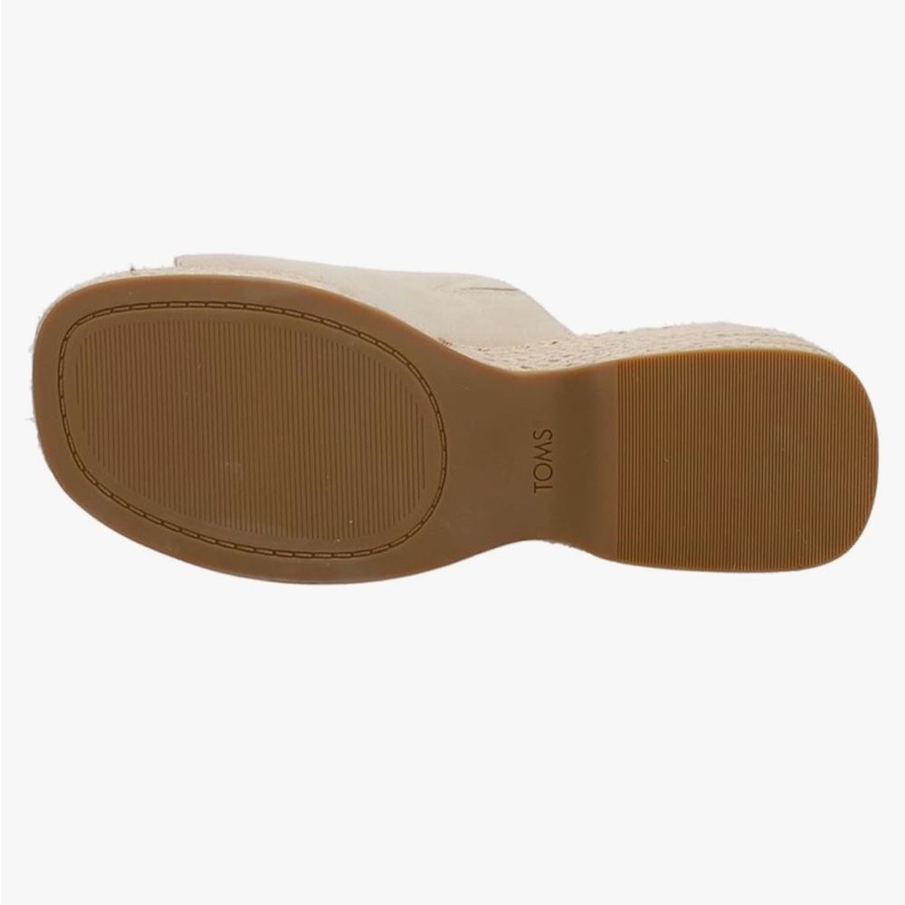 New Nwot TOMS Genuine Leather Women's Laila Espadrille Platform Mule Slide 10 - Picture 5 of 13